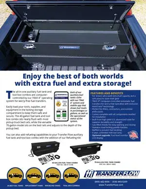 In-bed Auxiliary Fuel Tank & Tool Box Combos
